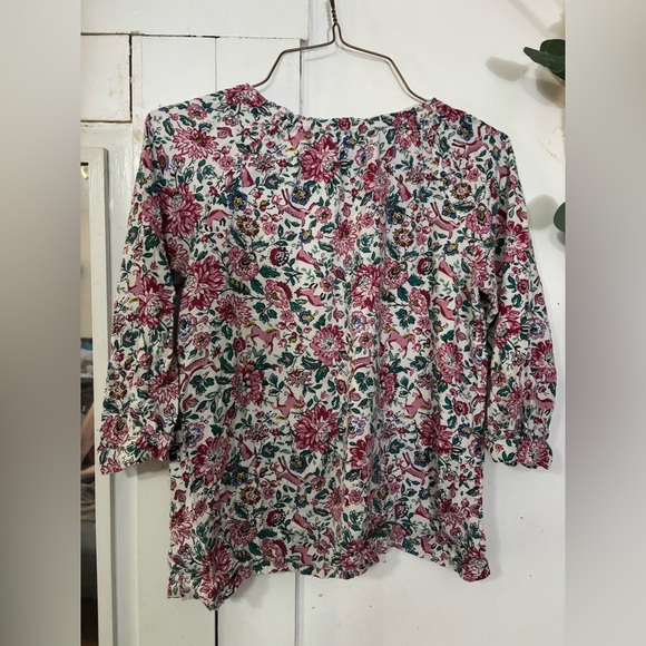 Old Navy Pink and Green Floral Top - Picture 5 of 5
